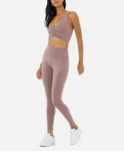 Conjunto de Yoga sin costuras de 2 piezas para mujer de alta calidad, mallas elásticas para correr y logotipo de sujetador en la cintura para fitness de verano - Product Image 6