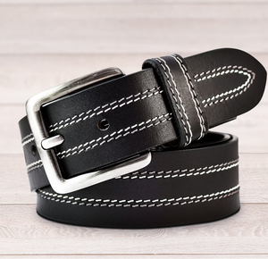 100% FULL GRAIN Leather <b>Belts</b> Casual Dress Jeans <b>Belt</b> Black Brown <b>Trouser</b> 2023 Best-Selling Leather <b>Belt</b> - Product Image 3