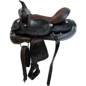 Sillín de caballo de carreras occidental de alta calidad | Tachuela de cuero para placer, sendero y equitación de vaquero, equipo premium a precio asequible - Product Image 1