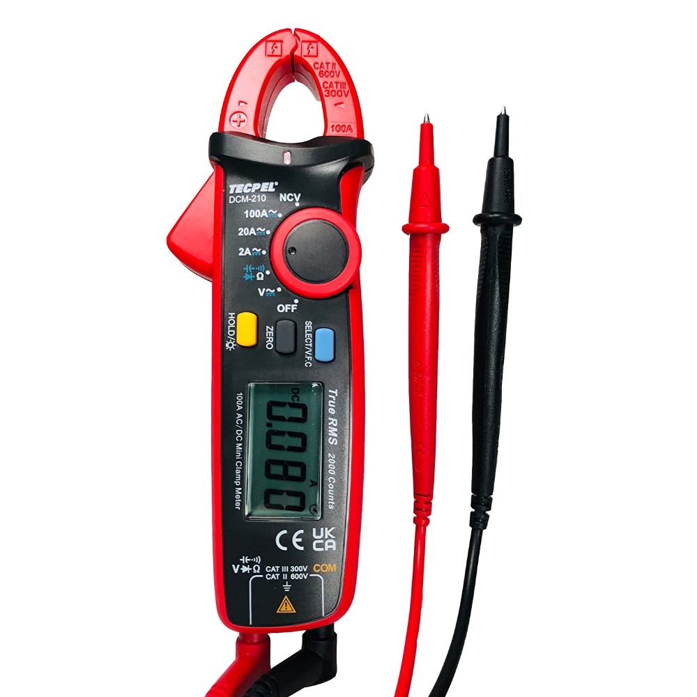 Tecpel DCM-210 Digitale Ac Dc Mini Amp Klem Multimeter Tester Dmm