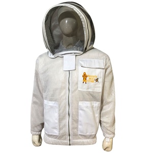 Ropa de seguridad de apicultura duradera, chaqueta de velo de esgrima ventilada transpirable, cinta reflectante alta, cómoda con cremallera - Product Image 2