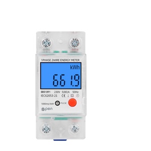 <span class=keywords><strong>Compteur</strong></span> <span class=keywords><strong>d</strong></span>'<span class=keywords><strong>énergie</strong></span> numérique intelligent LCD <span class=keywords><strong>monophasé</strong></span> <span class=keywords><strong>modulaire</strong></span> 2P 5-80A réglable sur rail DIN, 110V/240V, certifié CE - Product Image 1
