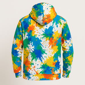 เสื้อสเวตเตอร์แบบสวมหัวผ้าฝ้ายบ็อกซี่มีฮู้ดไซส์ใหญ่พิเศษสำหรับผู้ชายไซส์ใหญ่พิเศษสำหรับฤดูหนาว - Product Image 3