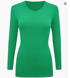 T-shirts unis à manches courtes écologiques en mousseline de soie pour femmes, coupe ajustée, motif géométrique - Product Image 4