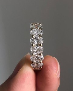 Élégante bague en diamant Moissanite élégante avec pierre précieuse brillante taillée en argent 925 cadeau pour les femmes bijoux fiançailles utilisation - Product Image 2