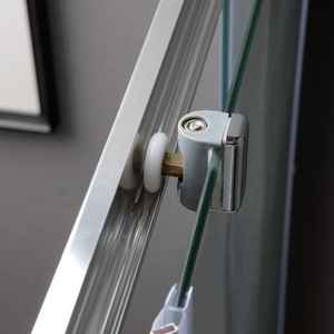 Mampara de Ducha de Esquina con Puerta Corredera de Vidrio de 75x75 cm, Colección Lima, Puertas de Ducha Premium - Product Image 3