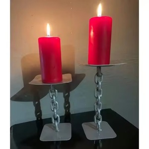 Bougeoir pilier rustique pour table de chevet de chambre Accent de maison et lueur chaude romantique - Product Image 6