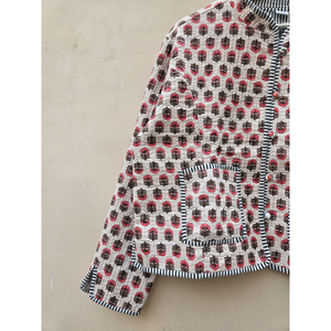 Chaqueta Acolchada de Algodón Indio Hecha a Mano, de Alta Calidad, con Estampado a Bloque, Forro de Lino, Decoraciones con Remaches y Botones, para Invierno - Product Image 2
