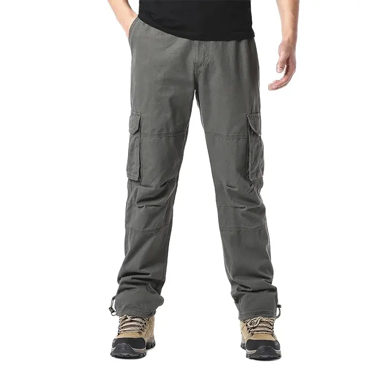 Men's Cargo Pants Casual Slim Fit Joggers Fashion Drawstring Cotton Work Trousers Male Streetwear easy wear Multi pockets