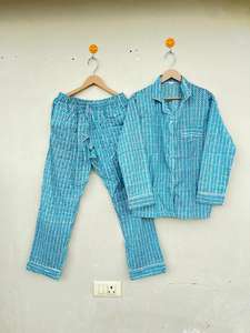 Traje de noche de algodón 100% exclusivo indio para mujer estampado Floral hecho a mano lujo Casual elegante para otoño para Primavera Verano - Product Image 2