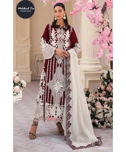 Abaya de Dubái de lujo para mujer en estilo bordado abierto con hermosa tela de satén como vestido de noche modesto para una moda elegante - Product Image 3