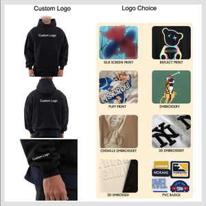 Sudaderas con capucha transpirables para hombre, sudaderas con capucha teñidas de color sólido de algodón 100% para hombre - Product Image 4