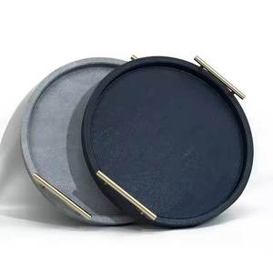 Bandeja MDF impresa Digital dorada y azul, Juego de 2 bandejas mdf estampadas con esmalte - Product Image 3