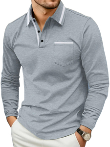 2025 verano alta calidad hombres 100% algodón puro transpirable cómodo patrón sólido diario negocios cuello para Polo camisa Jersey - Product Image 2