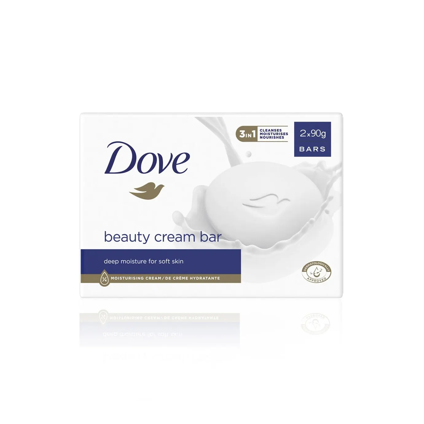 Dove vẻ đẹp thanh kem, trắng, độ ẩm sâu cho làn da mềm mại, 90g