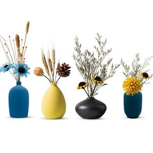 Different Style Vase <b>Set</b> Rough <b>Pottery</b> Vase Modern Tabletop Centerpieces White Matte Small Ceramic Bud Vases For Ceramic - Product Image 5