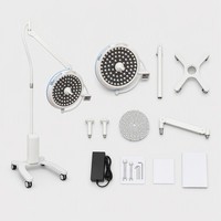 Mobile LED-OP-Leuchte 160000 Lux 80 LEDs Trolley Schattenfreie Operationslampe 3000-6700K für Krankenhaus, Klinik und Tierarztpraxis