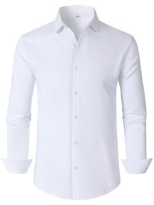 Chemise habillée homme automne à manches longues en satin doux, motif imprimé de qualité supérieure, respirante, décontractée et formelle, avec logo personnalisé - Product Image 4