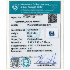 Zafiro Azul Suelto de 3.1 Quilates, Facetado, Azul Real, Calibrado, Claridad VVS, Tratado Térmicamente, Tamaño 10mm para Joyería - Product Image 4