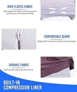 Elastic Waist Workout Jogger Canvas Custom Logo Men Gym OEM Casual Breathable Quick Dry Comfort Double <b>Layer</b> Running Short - Product Image 3