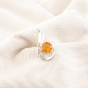 Citrine Gemstone Fashion Silver Pendant 925 Sterling Silver Necklace Unique Jewelry IGI Certified November Birthstone <b>Gift</b> for - Product Image 1