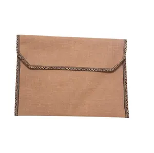 Büro Schule Großhandel Jute Material A4 Größe Brieftasche Ordner Datei Tasche Dokumenten tasche Datei Umschläge Datei Ordner Tasche