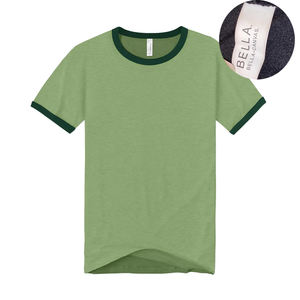 เสื้อยืดริงเกอร์ผ้าโพลี/คอตตอน Bella Canvas แบบสั่งทำขายส่ง - Product Image 1