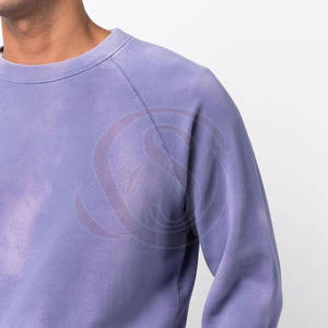 Sweat-shirt à col rond pour homme, coupe classique, motif uni, en polaire polyester/coton, prix de gros, en vente en ligne - Product Image 5