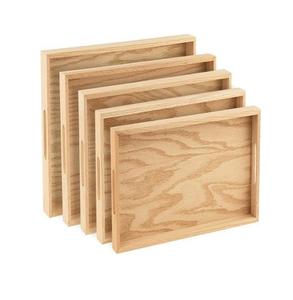 Handmade Modern Flexible Lacquer Mango Acacia Wood Serving Tray Dishwasher Safe Tableware Multifunctional Custom Size for - Product Image 1