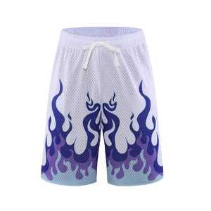 Pantalones Cortos Deportivos Sublimados Personalizados para Hombre de Alta Calidad, Malla Colorida, Patrón Sólido, Calidad Perfecta, Venta al por Mayor, Fábrica OEM - Product Image 3