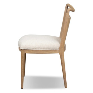 Silla de Comedor Moderna de Madera con Asiento Tapizado y Respaldo Curvo para Comedor, Dormitorio, Sala de Estar - Product Image 2