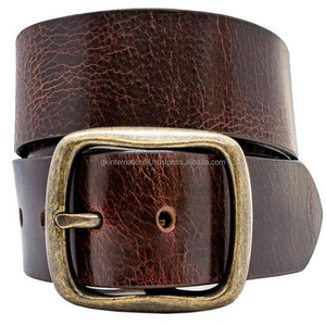 Holesale Price-cinturón informal con acabado de latón antiguo para hombre, hebilla de un solo pin - Product Image 4