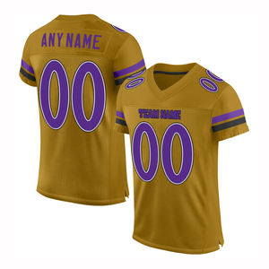 Jersey de fútbol de alta calidad, Jersey cosido de malla impresa transpirable, Jersey de fútbol americano de manga corta para jóvenes - Product Image 3