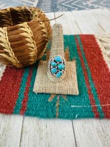 Thiết Kế Mới Navajo 925 Sterling Silver Bạc Tự Nhiên Turquoise Cụm Vòng Cổ Điển Đá Quý Vòng Nam Giới Của & Phụ Nữ Đồ Trang Sức Phương Tây - Product Image 5