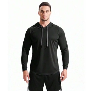 Sweat-shirt de fitness personnalisé pour hommes Sweat-shirt à séchage rapide Sweat à capuche d'entraînement de basket-ball respirant - Product Image 1