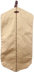 Bolso de mano de lona de algodón caqui de alta calidad, traje de ropa de lona, Asa de cuero, embellecedor, colgante, a prueba de polvo - Product Image 4