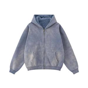 2025 dernière conception personnalisée propre Logo surdimensionné acide lavé à capuche sérigraphie Vintage hommes 100% coton - Product Image 6