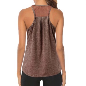 Camiseta sin mangas de jersey para mujer, talla grande, de algodón/fibra de bambú, para yoga, gimnasio, correr, verano, de secado rápido, transpirable, al por mayor - Product Image 5