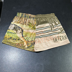Shorts de rugby en mesh unisexe personnalisés pour l'Australie, sublimés, avec poches, séchage rapide, respirants, OEM - Product Image 2
