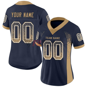 Vente en gros de maillots d'uniformes de football américains de haute qualité populaires personnalisés imprimés par transfert de chaleur respirants de grande taille - Product Image 4
