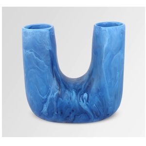 Jarrón Circular de Resina de la Marca Resin con Flores de Resina de Colores Mezclados para Decoración del Hogar faizacraft - Product Image 1