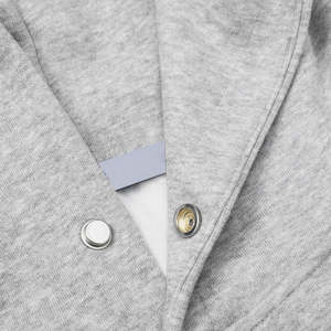 Sweat à capuche oversize gris personnalisé avec logo pour homme, sweat à capuche décontracté en molleton 100% coton pour unisexe - Product Image 3