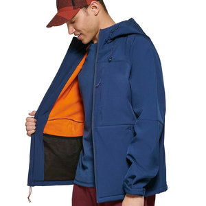 Professionally Manufactured <b>Winter</b> Softshell Jacket Hooded Streetwear Zipper Front Custom Sizes Custom Service Softshell Jacket - Product Image 6