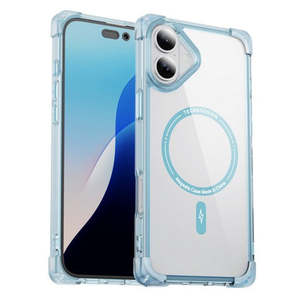 เคสกันกระแทกมุม iPhone 16 6.1 นิ้ว พร้อมวงแหวนแม่เหล็ก สีฟ้า - Product Image 1