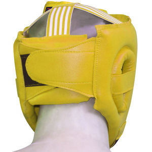 Protège-têtes en cuir de peau de vache de haute qualité pour casque d'entraînement de kickboxing et de boxe MMA avec des matériaux en caoutchouc et en PU - Product Image 3