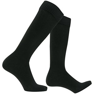 Knee High <b>Socks</b> Solid <b>Black</b> Knitted Regular Style Sports <b>Socks</b> - Product Image 1
