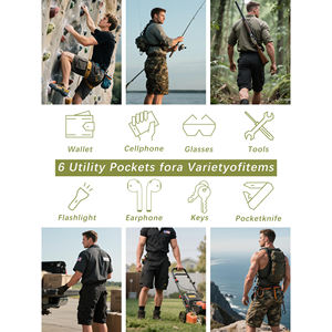 Pantalones cortos Cargo para hombre Summer Beach Impermeable Stretch Quick-Dry Outdoor Shorts con múltiples bolsillos Pantalones cortos para hombre - Product Image 4