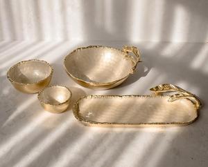 Bandeja de aluminio para servir comida de diseño fantástico, vajilla de calidad de lujo, chocolates y bandeja de comida para uso en bodas - Product Image 2