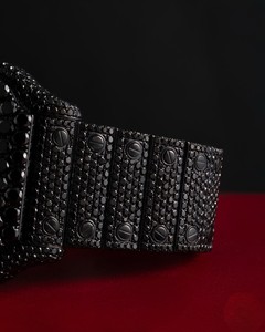 Reloj de Diamantes Moissanite VVS Premium para Hombre, Estilo Hip Hop, Personalizado, de Lujo, Mecánico, con Esfera Negra, Cristal, Dorado y Plateado - Product Image 3