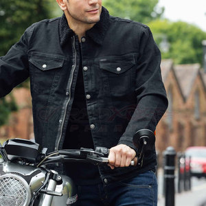 Vêtements de sport de course pour hommes de qualité supérieure Veste lourde respirante en jean d'été de couleur unie vintage - Product Image 3